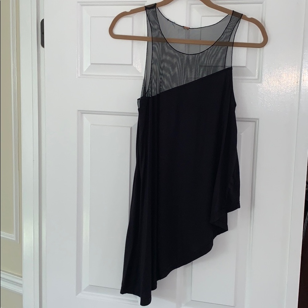 Free People dressy long black tank size medium